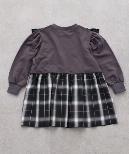 【KIDS】衛衣拼接迷你長款上衣連衣裙≪有大童尺碼≫