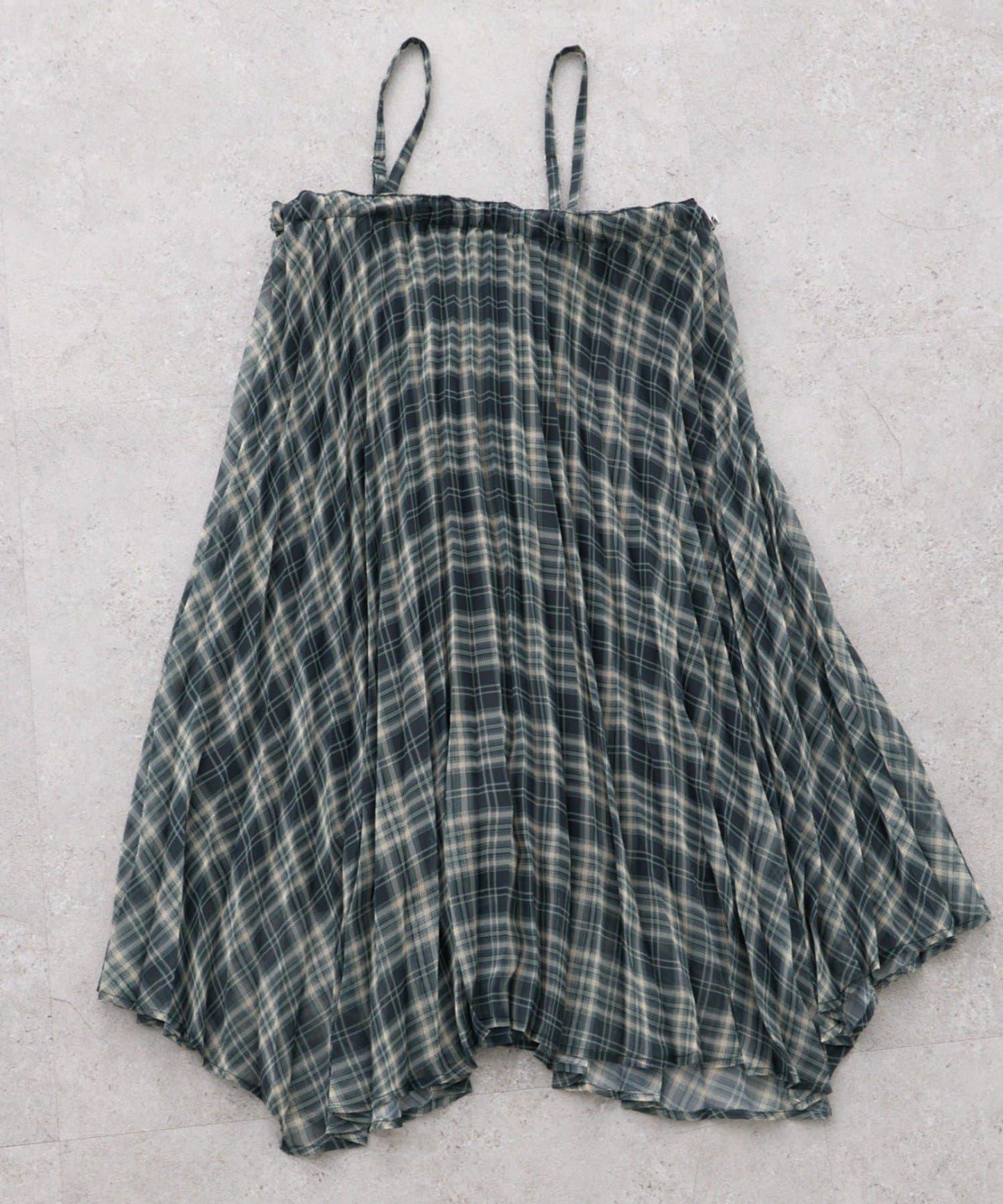 【KIDS】《有青少年尺碼》2WAY百褶格紋拼接裙(OSORO)