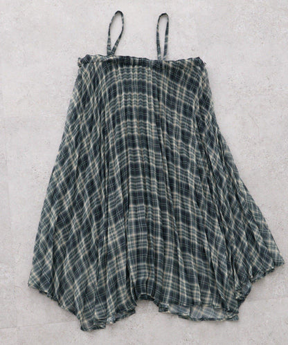 【KIDS】《有青少年尺碼》2WAY百褶格紋拼接裙(OSORO)