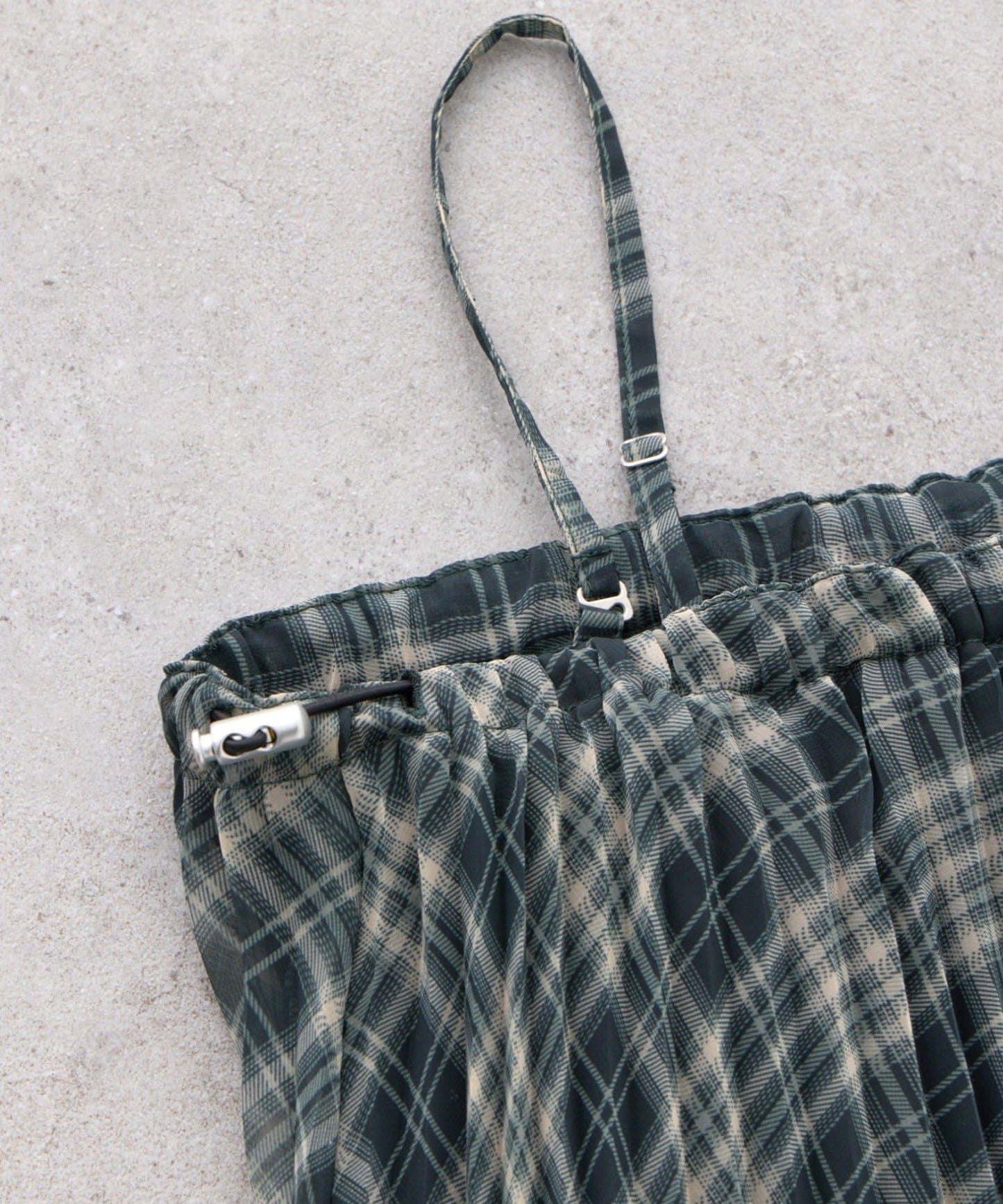 【KIDS】《有青少年尺碼》2WAY百褶格紋拼接裙(OSORO)