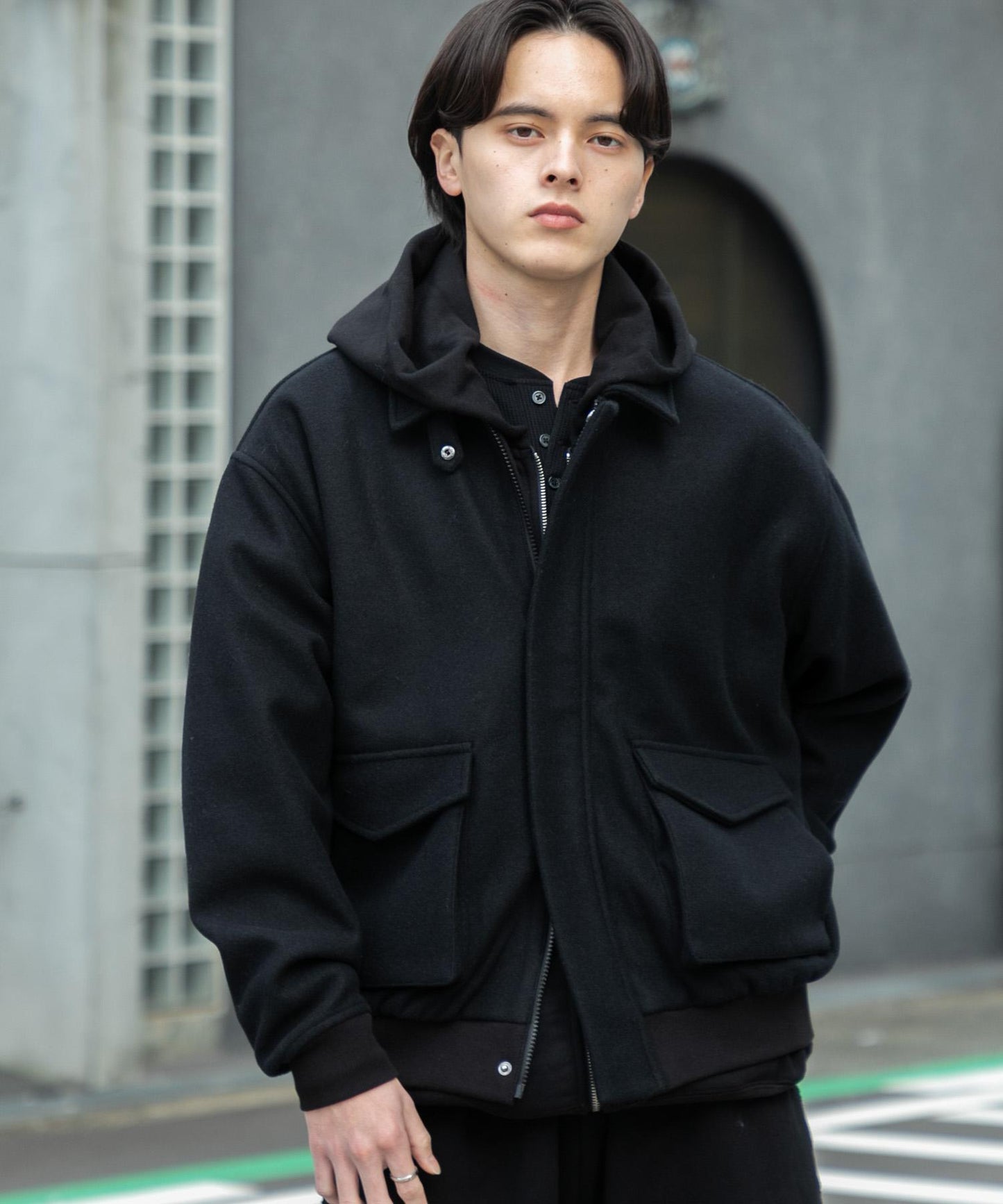 『UR TECH』剪裁呢料夾克