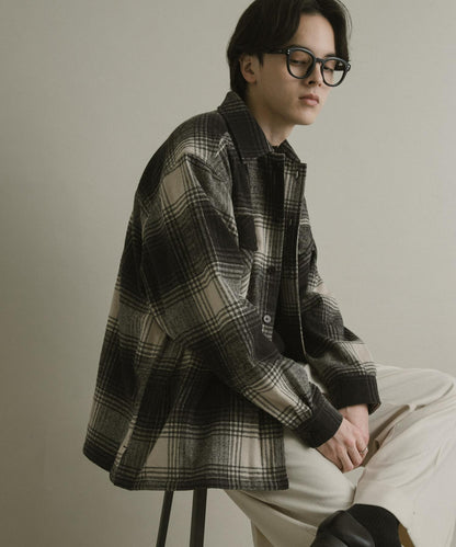 磨毛厚款法蘭絨格子襯衫