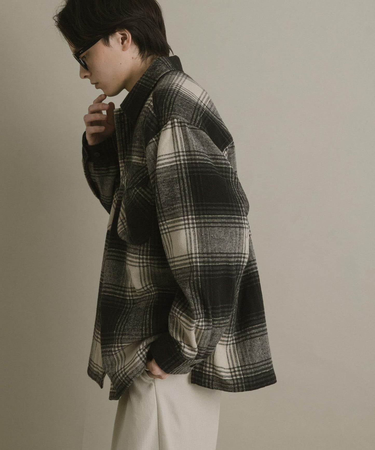 磨毛厚款法蘭絨格子襯衫