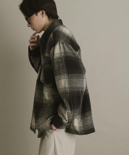 磨毛厚款法蘭絨格子襯衫