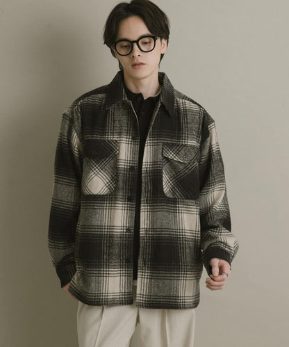 磨毛厚款法蘭絨格子襯衫