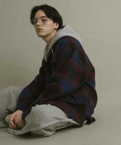 磨毛厚款法蘭絨格子襯衫