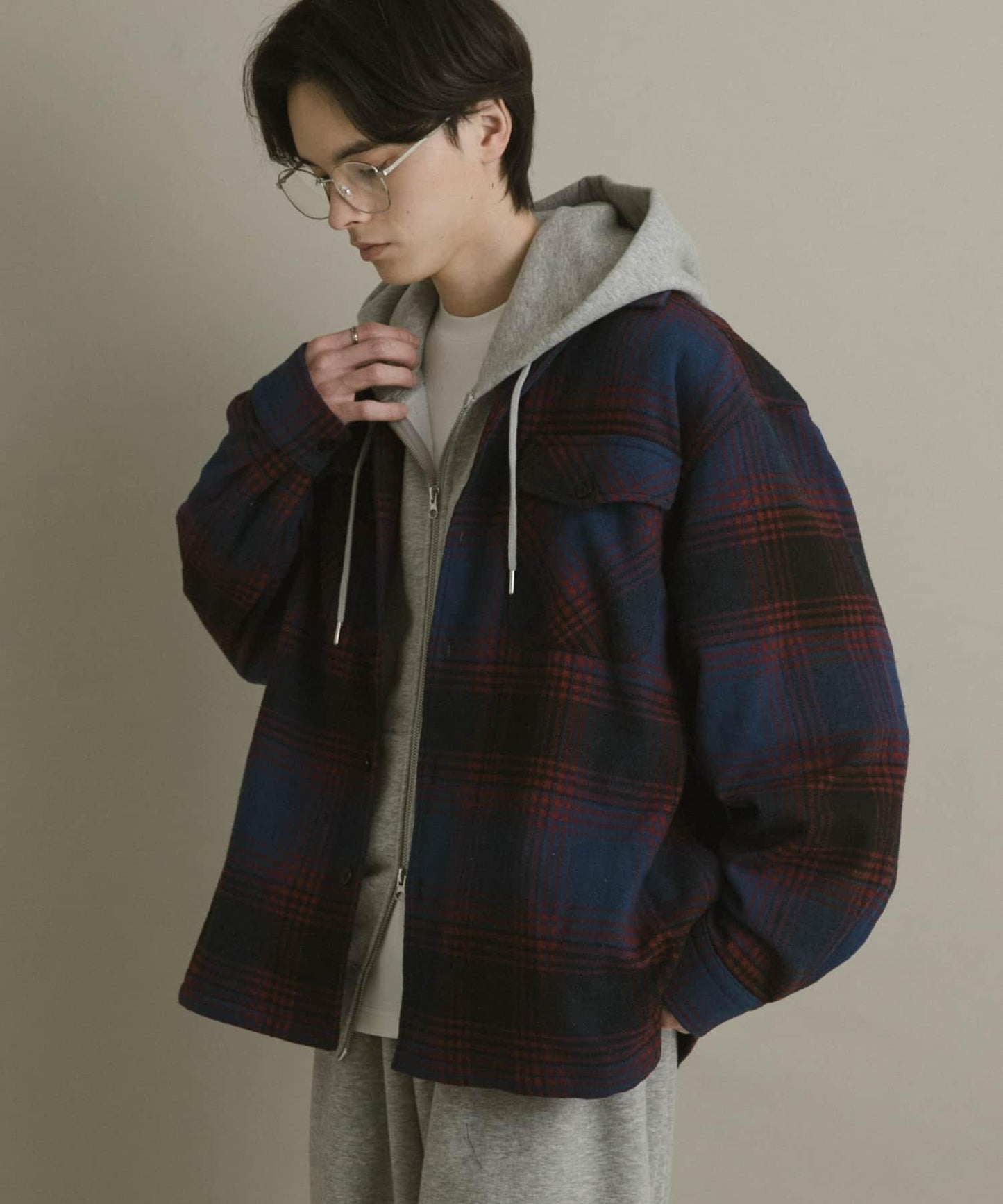 磨毛厚款法蘭絨格子襯衫