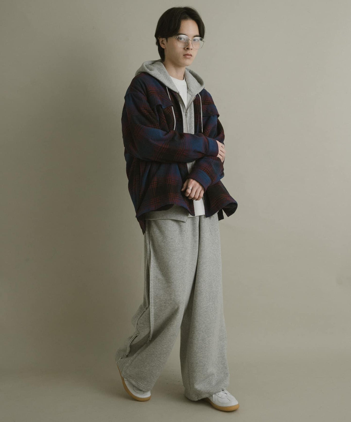 磨毛厚款法蘭絨格子襯衫