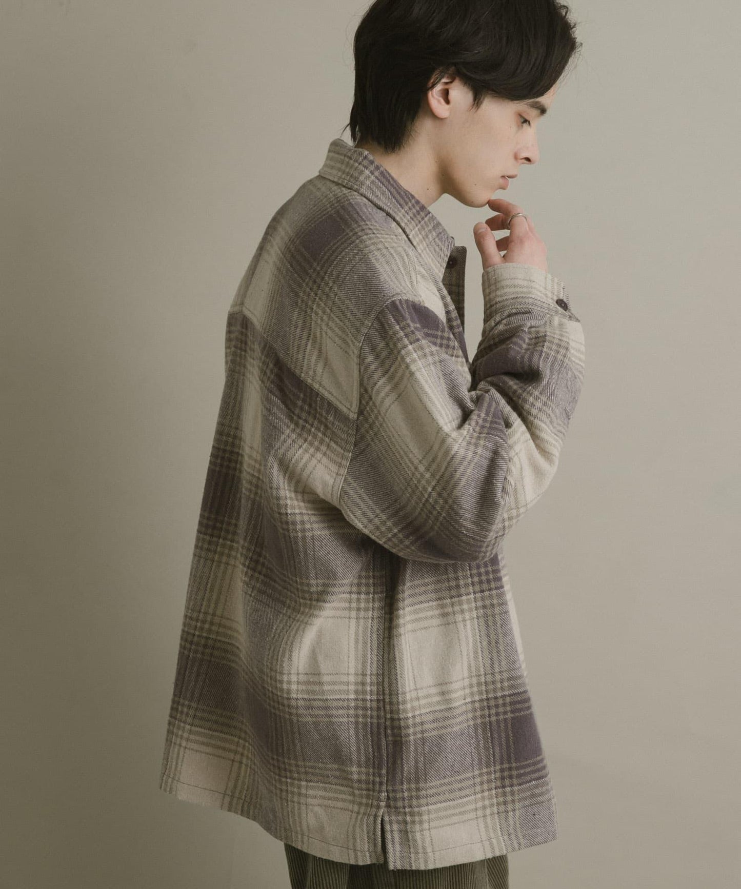 磨毛厚款法蘭絨格子襯衫