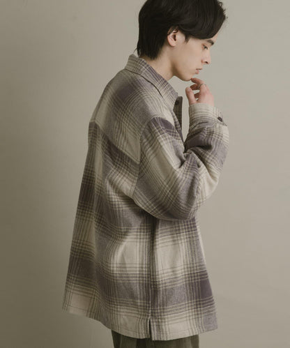 磨毛厚款法蘭絨格子襯衫