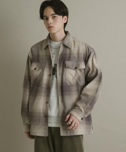 磨毛厚款法蘭絨格子襯衫