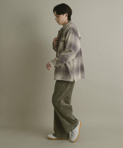 磨毛厚款法蘭絨格子襯衫