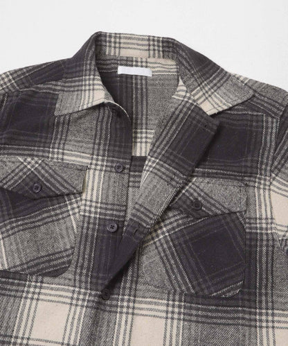 磨毛厚款法蘭絨格子襯衫