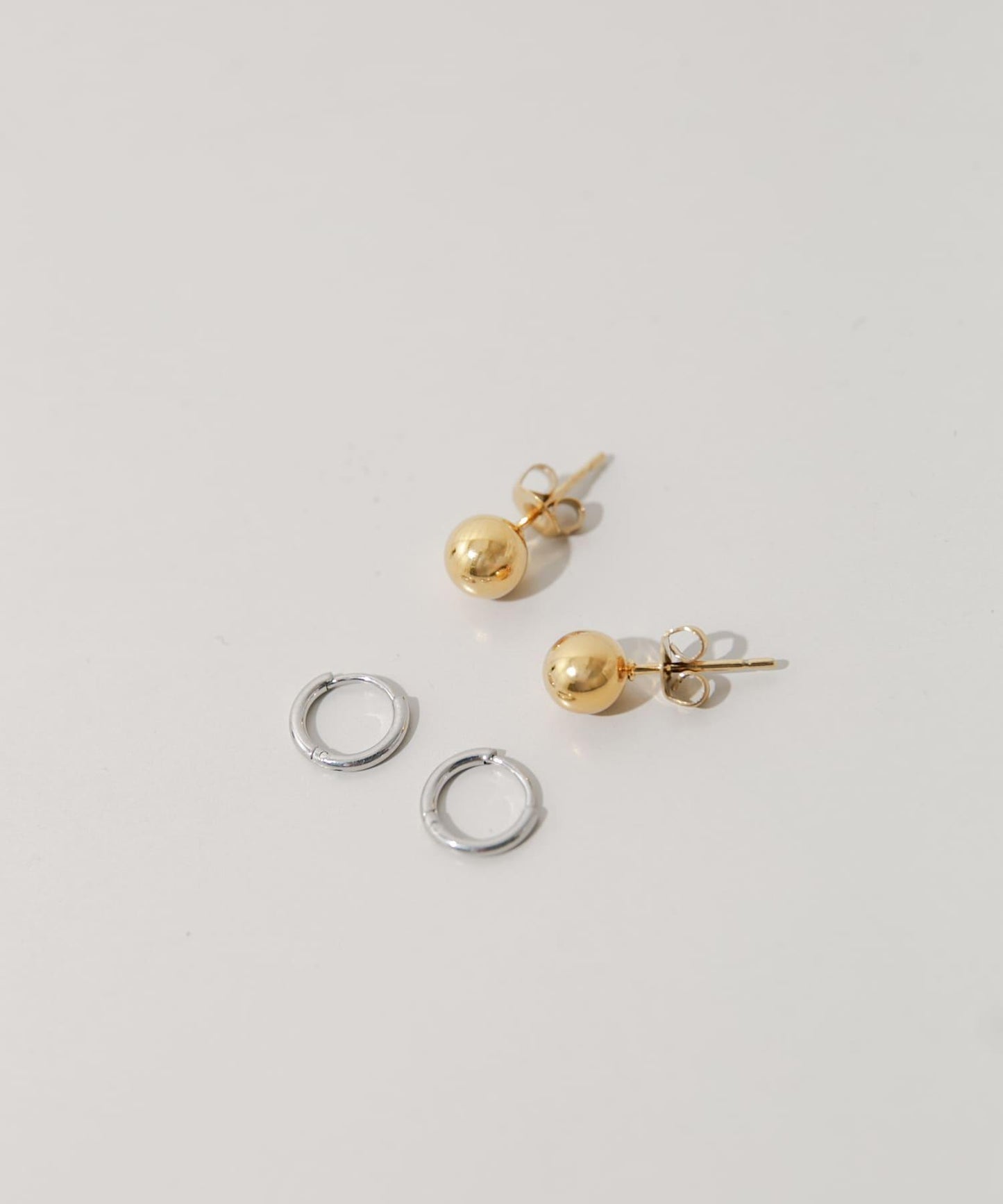 不鏽鋼迷你圈形耳環套裝