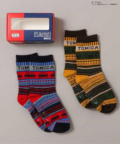 TOMICA×BREEZE 2雙裝北歐風格襪