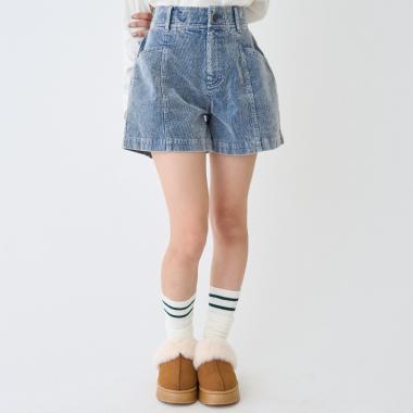時尚燈芯絨短褲