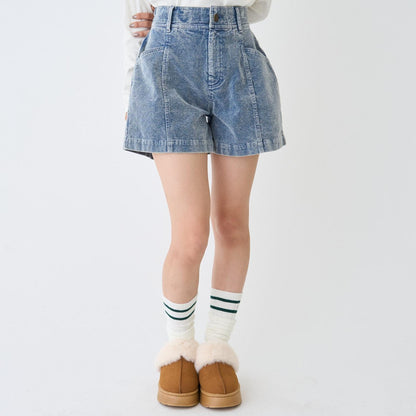 時尚燈芯絨短褲