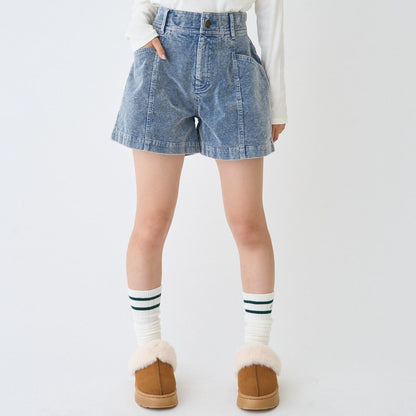 時尚燈芯絨短褲