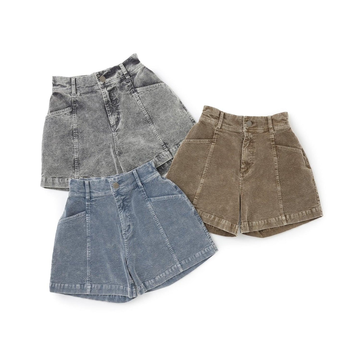 時尚燈芯絨短褲