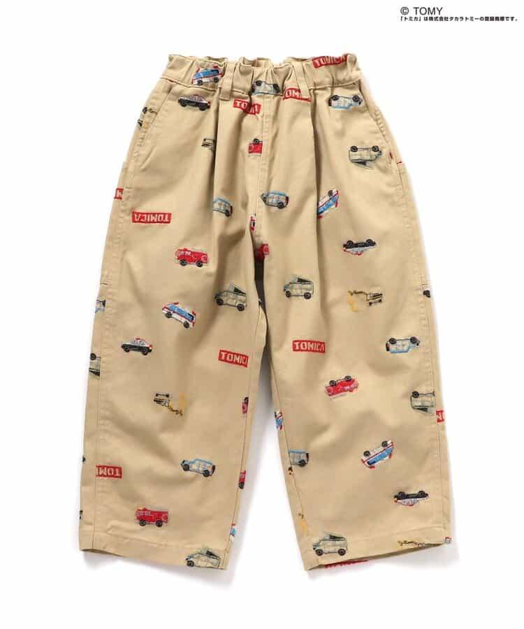 TOMICA×BREEZE 刺繡全印花長褲 10分丈