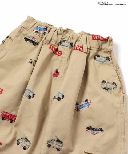 TOMICA×BREEZE 刺繡全印花長褲 10分丈