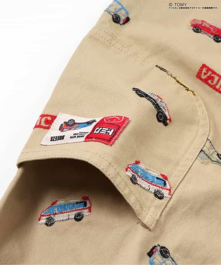 TOMICA×BREEZE 刺繡全印花長褲 10分丈