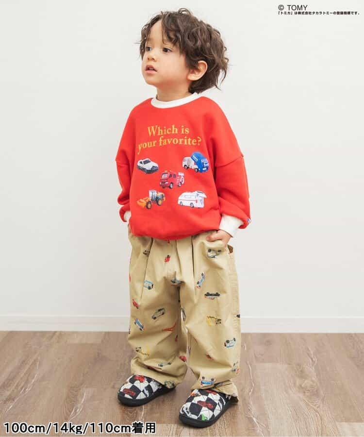 TOMICA×BREEZE 刺繡全印花長褲 10分丈