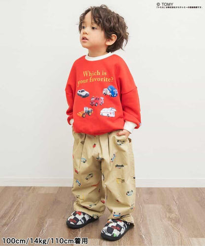 TOMICA×BREEZE 刺繡全印花長褲 10分丈