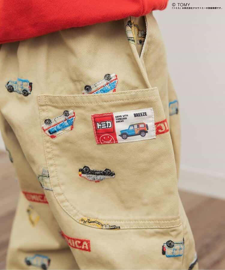 TOMICA×BREEZE 刺繡全印花長褲 10分丈