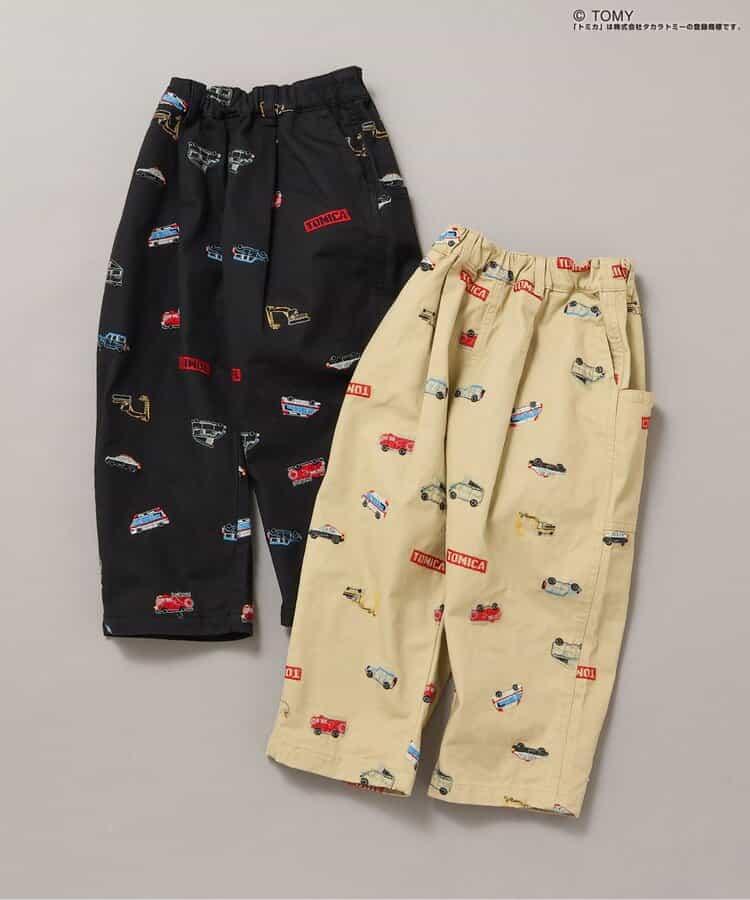 TOMICA×BREEZE 刺繡全印花長褲 10分丈