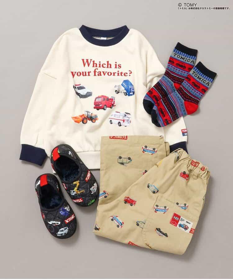 TOMICA×BREEZE 刺繡全印花長褲 10分丈