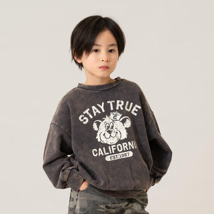 美式休閒風格印花衛衣