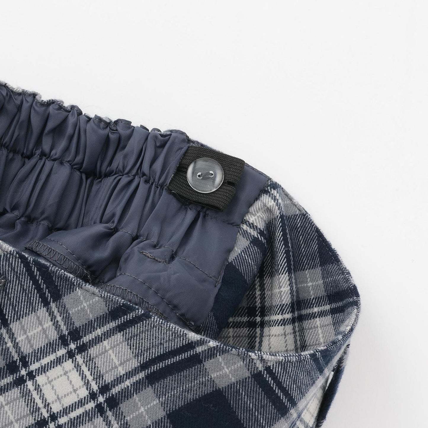 【起毛】帶腰帶格紋百褶裙