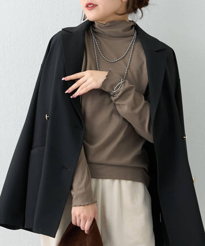 【RMAF】保溫加工保暖荷葉邊高領長袖T恤