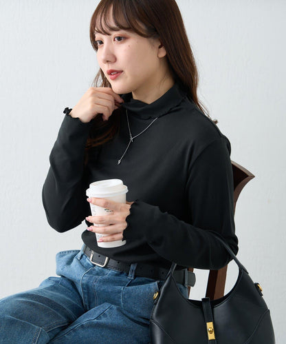 【RMAF】保溫加工保暖荷葉邊高領長袖T恤