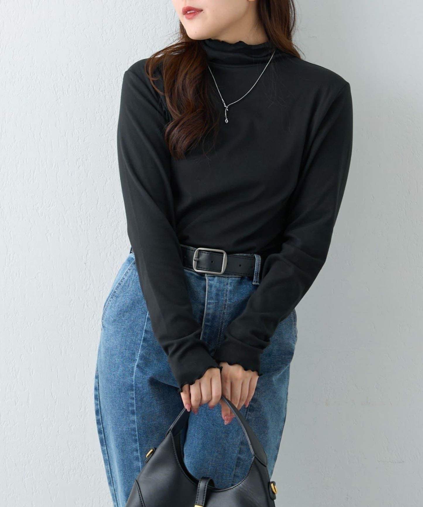 【RMAF】保溫加工保暖荷葉邊高領長袖T恤