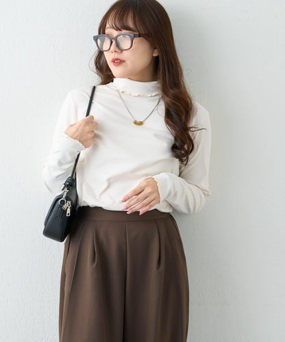 【RMAF】保溫加工保暖荷葉邊高領長袖T恤