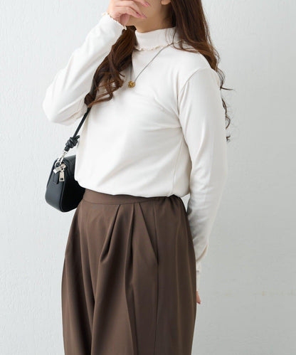 【RMAF】保溫加工保暖荷葉邊高領長袖T恤