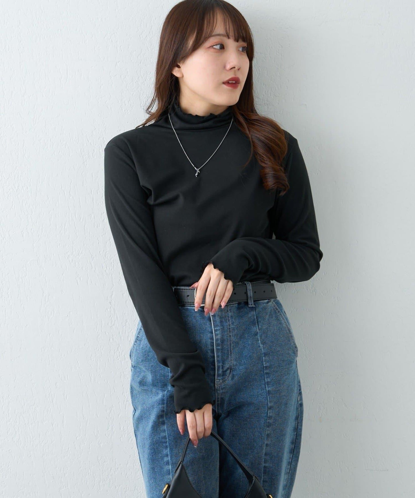 【RMAF】保溫加工保暖荷葉邊高領長袖T恤