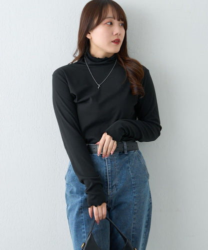 【RMAF】保溫加工保暖荷葉邊高領長袖T恤