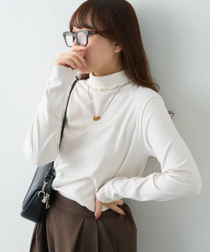 【RMAF】保溫加工保暖荷葉邊高領長袖T恤