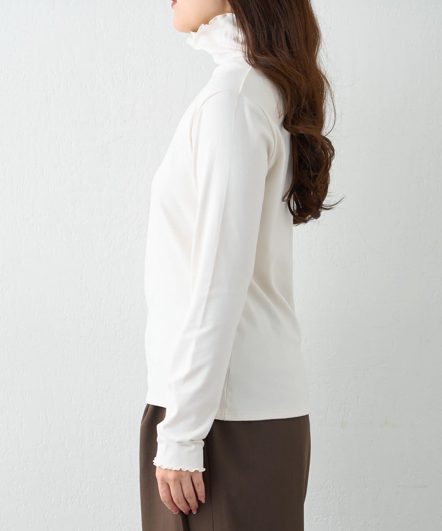 【RMAF】保溫加工保暖荷葉邊高領長袖T恤