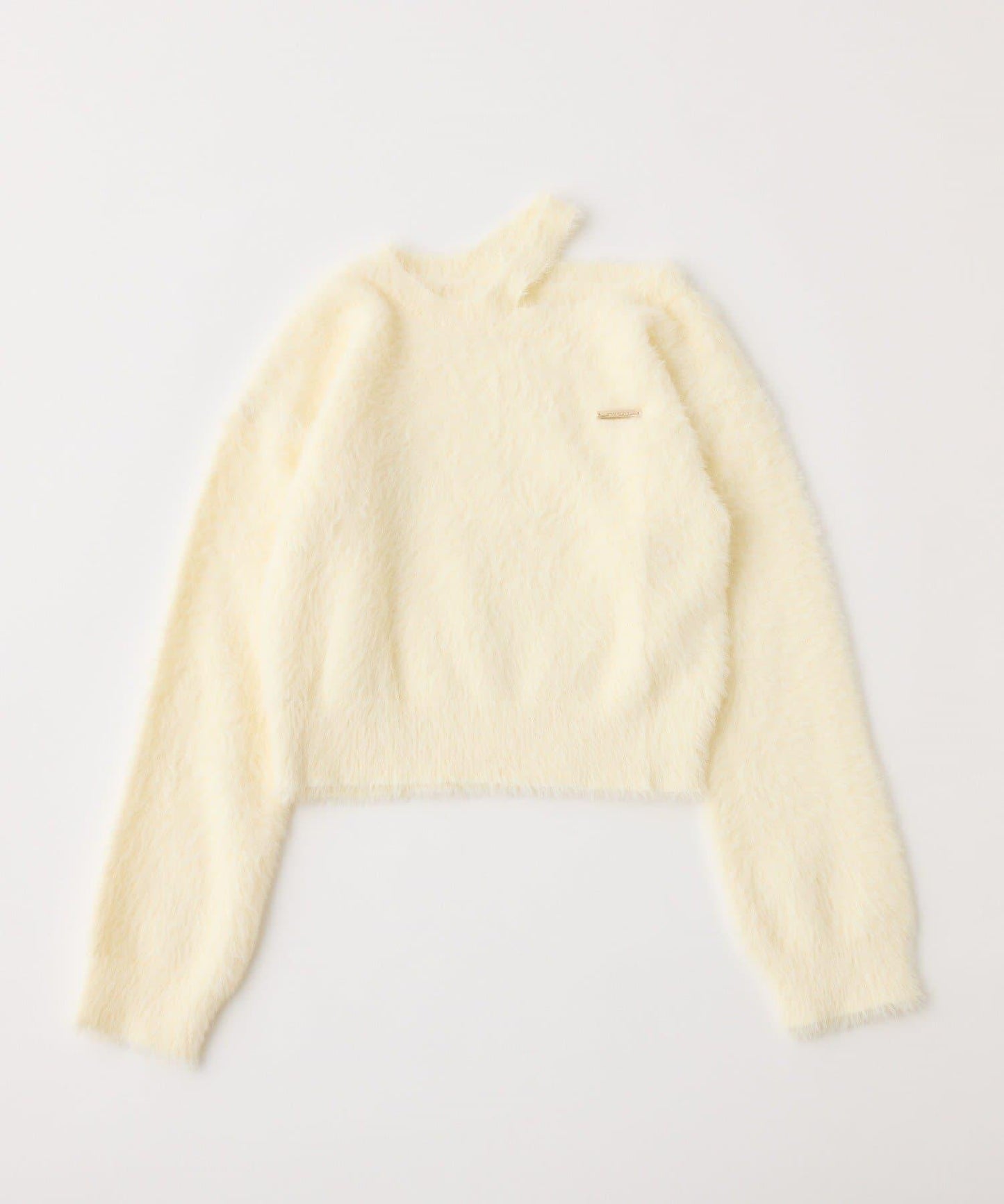 帶飾牌羽毛針織衫