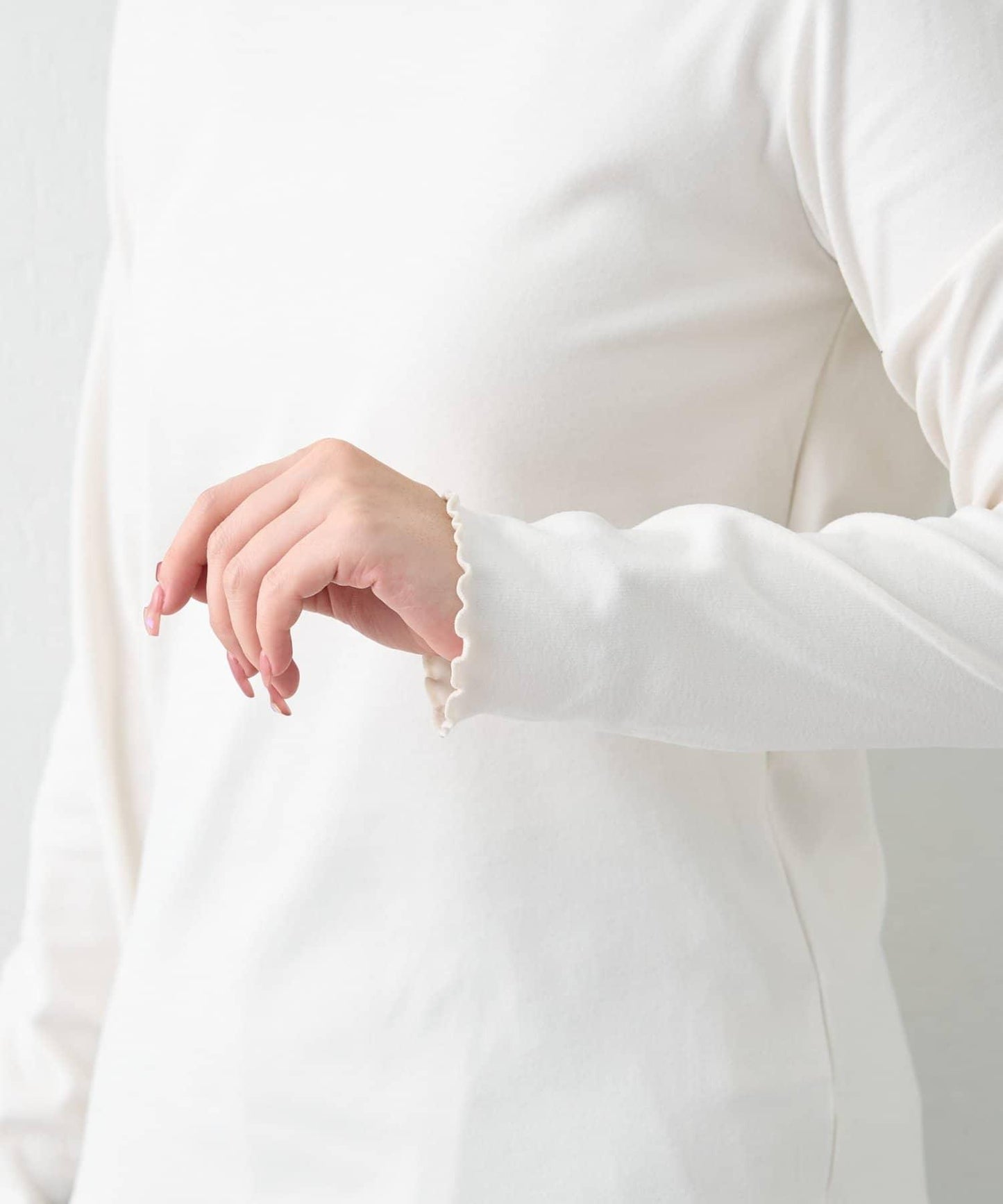 【RMAF】保溫加工保暖荷葉邊高領長袖T恤