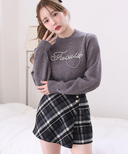 金色紐扣半身裙