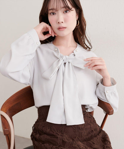 2WAY蝴蝶結領帶襯衫