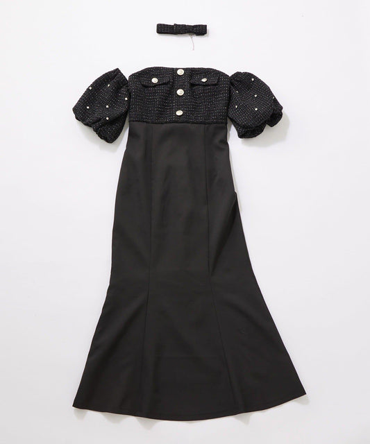 【Belle Charme】粗花呢美人魚連衣裙