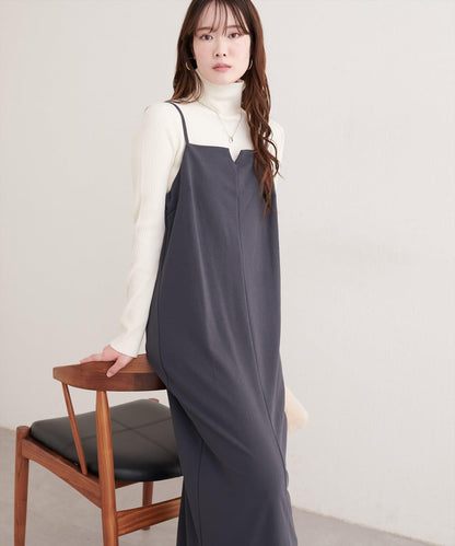 剪裁喬其紗吊帶連衣裙