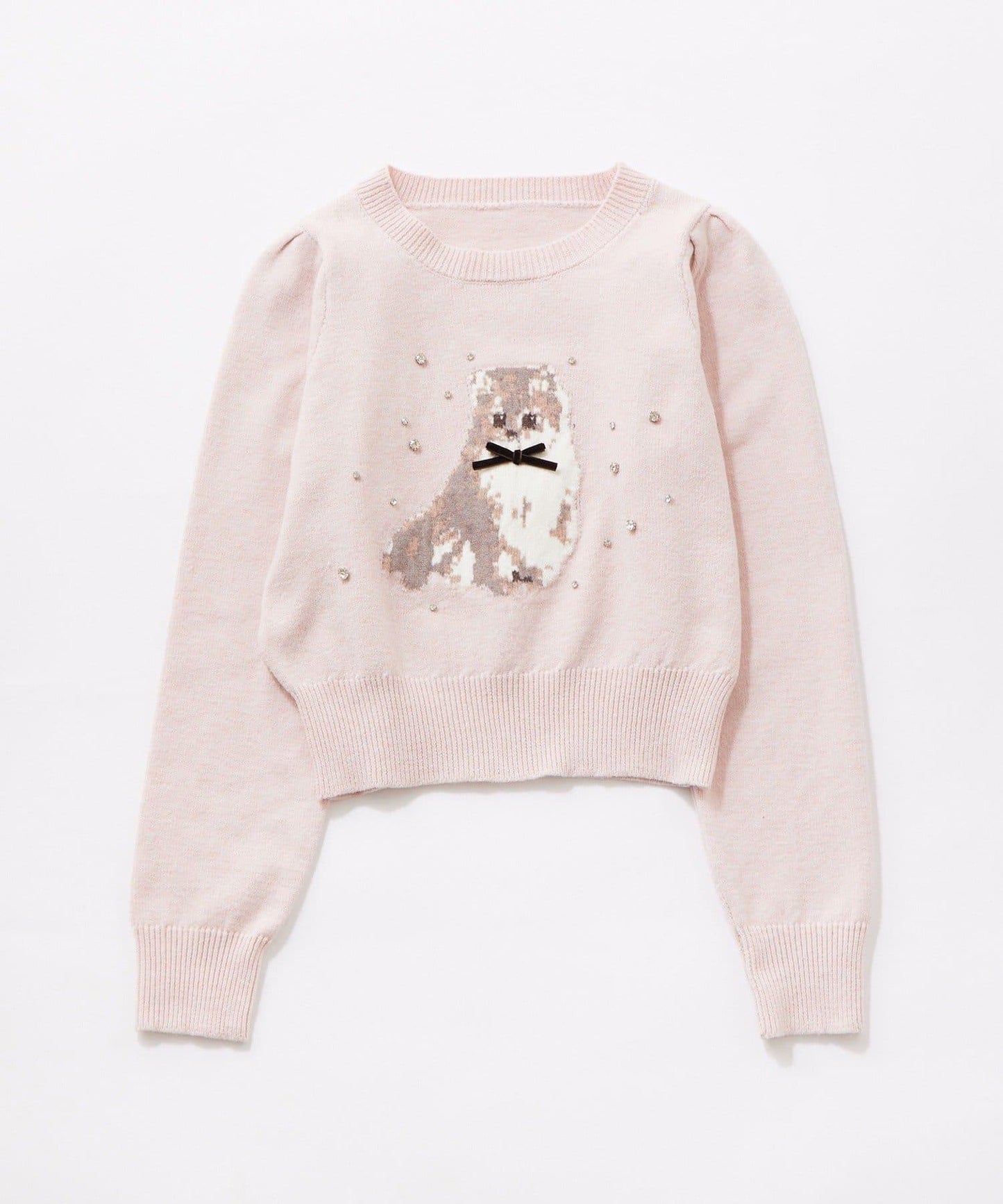 動物圖案提花針織帽