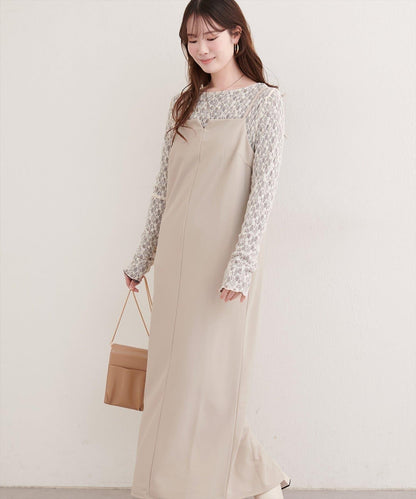 剪裁喬其紗吊帶連衣裙